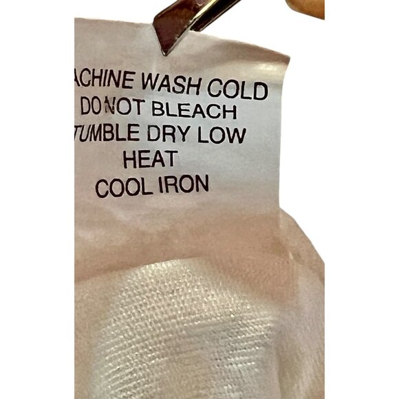 L A Hearts Women’s Size 10 Puff Sleeve peasant Dress Off White Rayon & Linen Boh - Picture 7 of 7